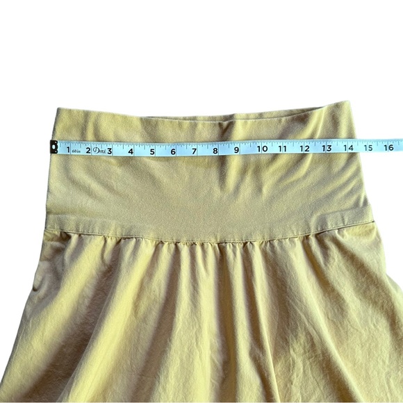 Old Navy Maternity Midi Skirt Embroidered Yellow Size Small Boho Cottage - Picture 4 of 6